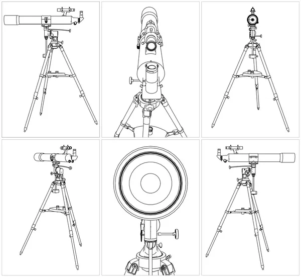 Телескоп вектор 03 — стоковый вектор