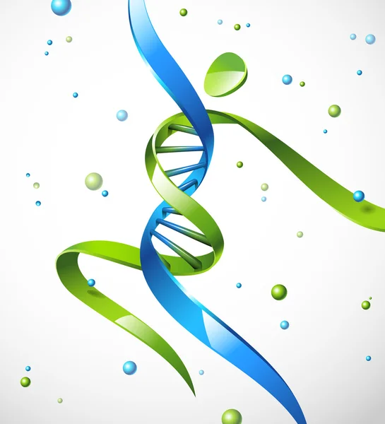 Векторная иллюстрация ДНК пряди в форме человека — стоковый вектор