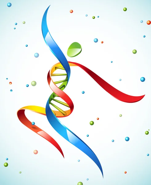 Красочный рисунок ДНК — стоковый вектор