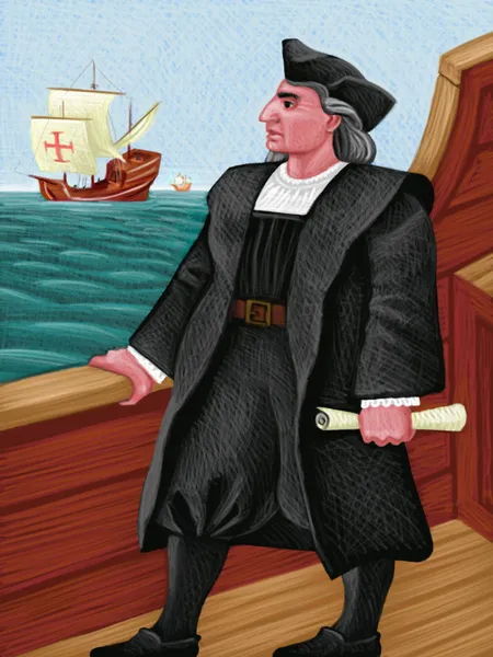Иллюстрация Колумба — стоковое фото
