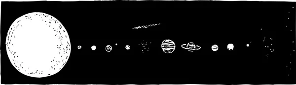 Векторная иллюстрация солнечной системы — стоковый вектор