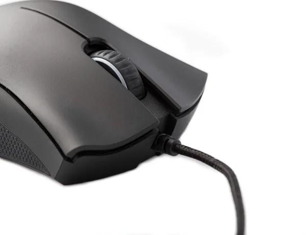 Черный компьютерной мыши — стоковое фото