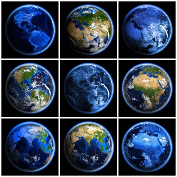 Набор глобус Земли — стоковое фото