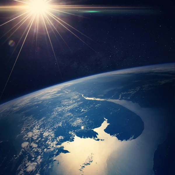 Вид земли из космоса элементы этого изображения, представленной НАСА — стоковое фото
