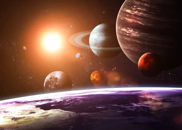 Солнечная система и космических объектов. Элементы этого изображения, представленной НАСА — стоковое фото