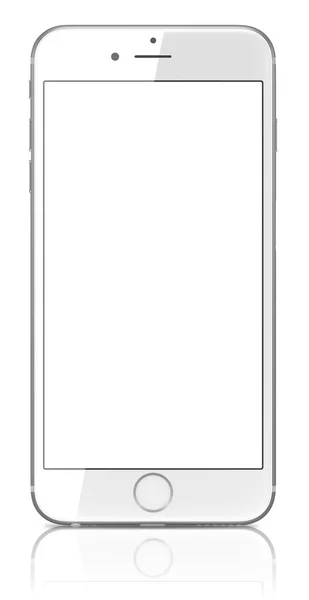 Новые серебряные iphone 6 плюс показаны домашний экран с ios 8 — стоковое фото