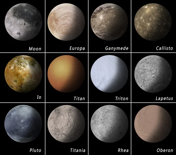 Спутники солнечной системы — стоковое фото