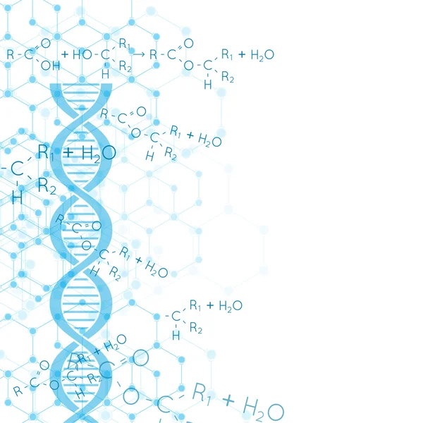 Абстрактный фон со структурой молекулы ДНК — стоковый вектор