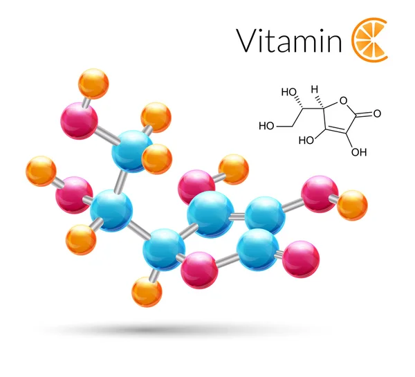Молекула витамина С — стоковый вектор