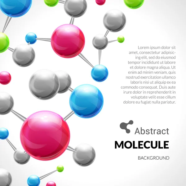 Абстрактный молекулы 3d фон — стоковый вектор