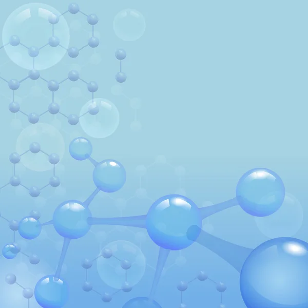 Атомная структура молекулы модель сетки над синий фон обои Векторные иллюстрации — стоковый вектор