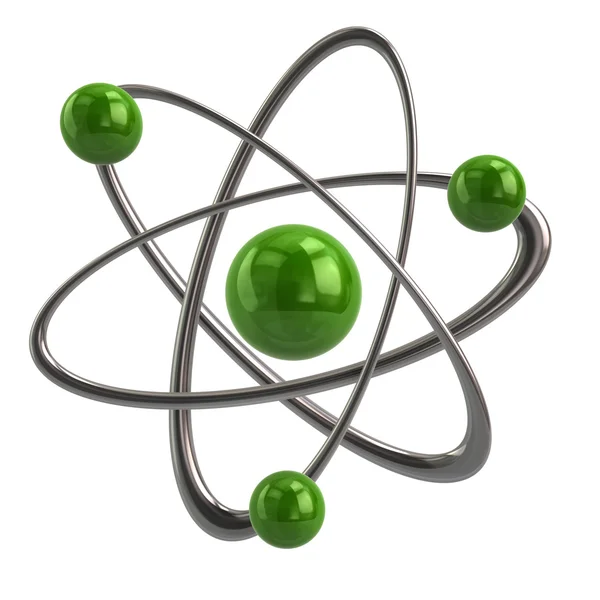 Значок Atom зеленый — стоковое фото
