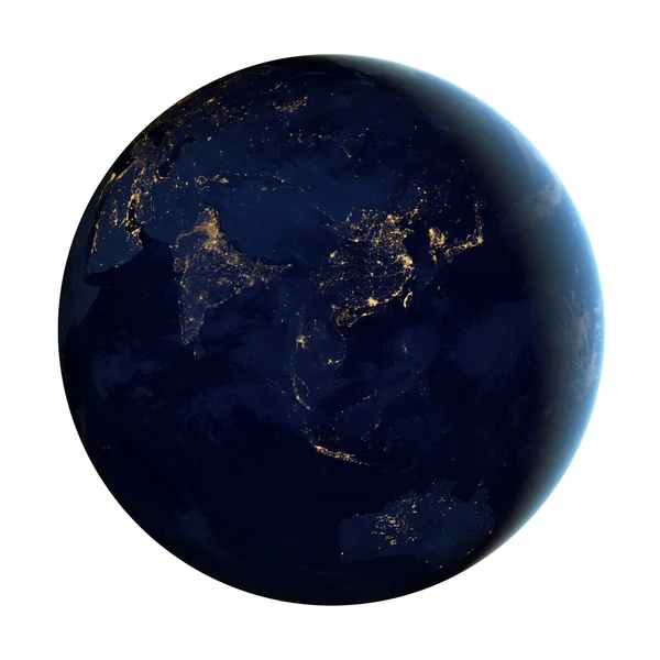 Планета Земля, изолированные на белом фоне. Оформлены элементы изображения — стоковое фото