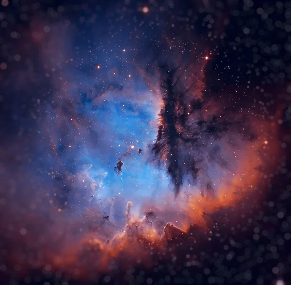 Pacman туманность — область в созвездии Кассиопея — стоковое фото