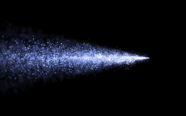 Абстрактные синий сверкающие звездной пыли След частиц — стоковое фото
