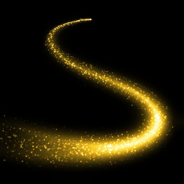 Звезды золота сверкающие Боке пылевой хвост — стоковое фото