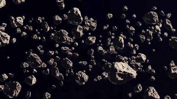 Астероиды в далеко от орбиты — стоковое фото
