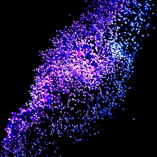 Фиолетовый Блестящий Волоконной Оптики Темном Фоне — стоковое фото