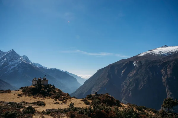 Опираясь Горе Непал Сагарматха Ноябрь 2014 — стоковое фото