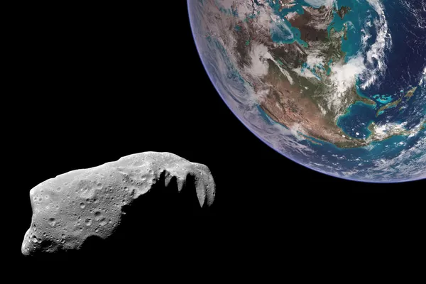 Астероид направлена для земли — стоковое фото