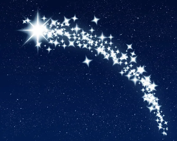 Рождественский метеор пожелания — стоковый вектор