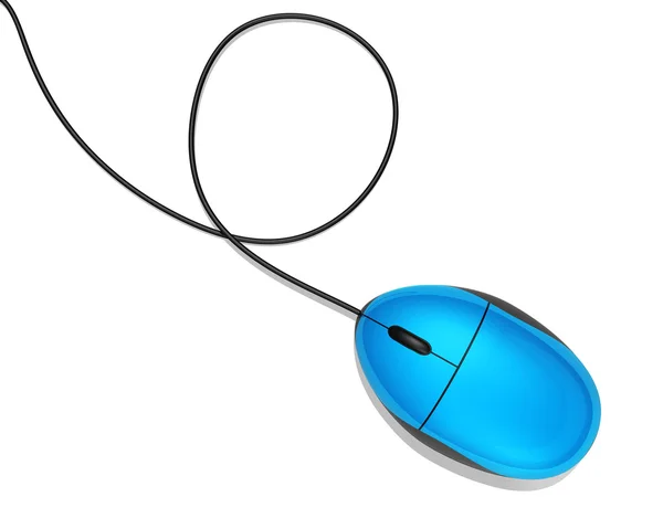 Синий компьютерной мыши — стоковое фото