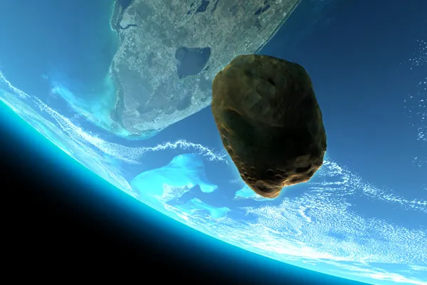 Метеорит упасть к земле — стоковое фото