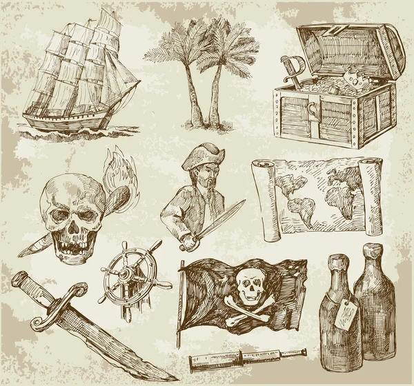 Пиратская коллекция — стоковый вектор
