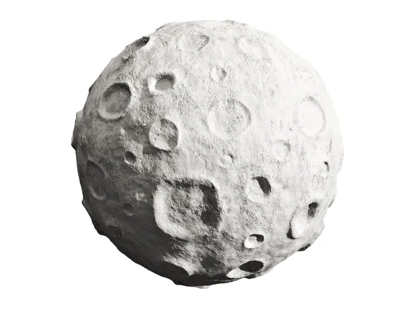 Луна и кратеры. Астероид — стоковое фото