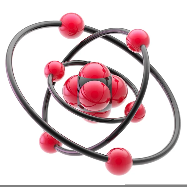 Нано технологическая эмблема как строение атома — стоковое фото