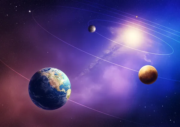 Планеты Солнечной системы — стоковое фото