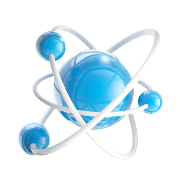 Атомная структура науки эмблема изолированные — стоковое фото