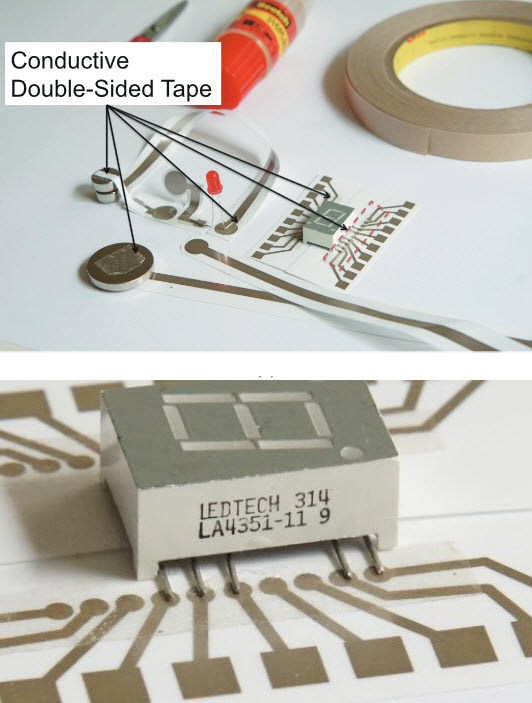 Cамодельное электронное устройство, использующее «бумажную» печатную плату