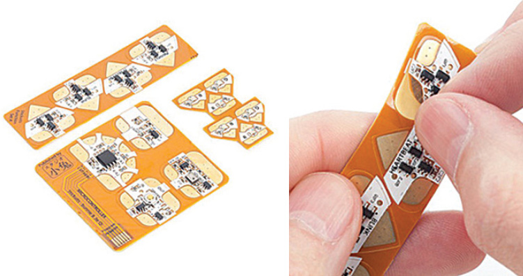 Circuit Stickers могут быть отклеены и повторно за- креплены на любых поверхностях